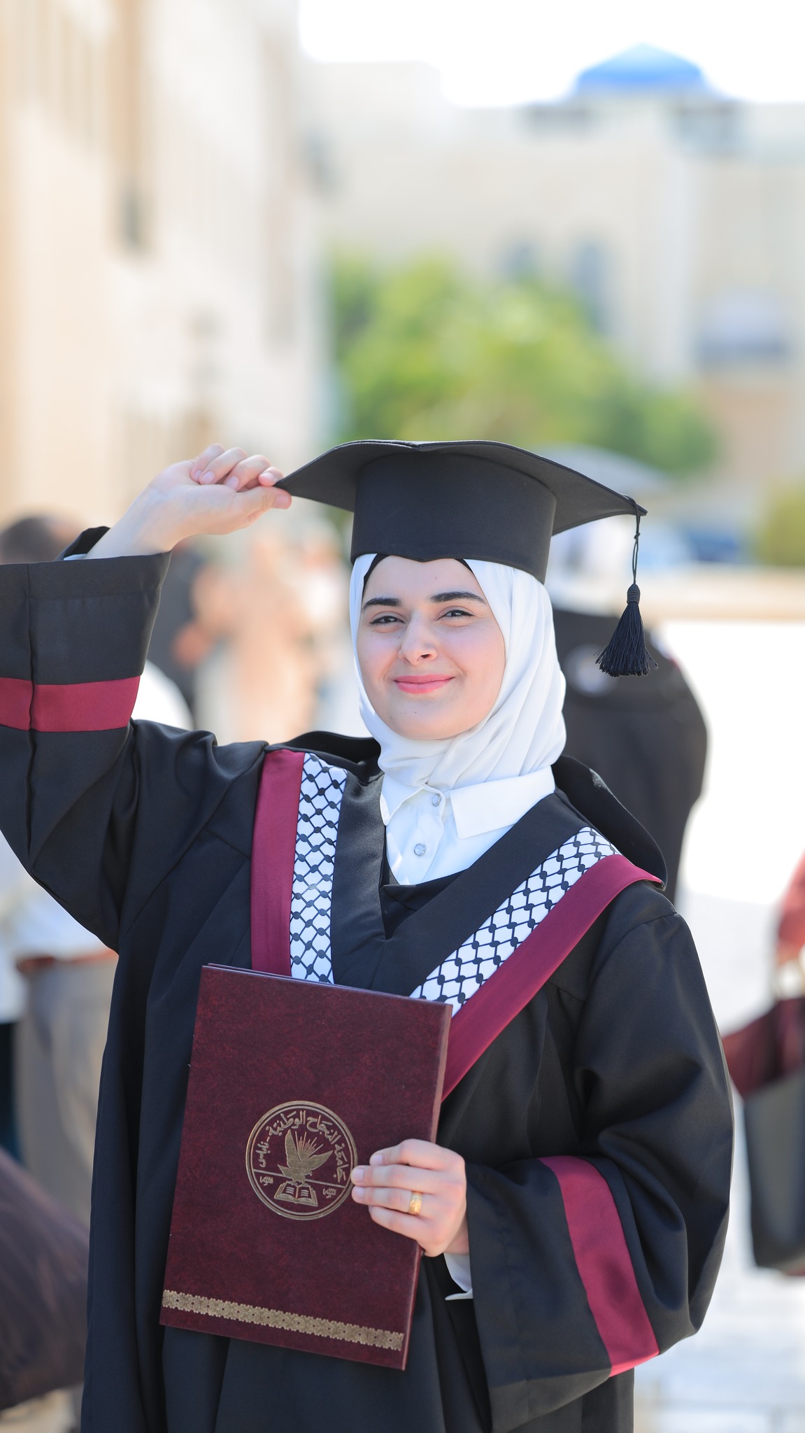 graduation image between flowers